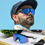 Oakley Sports Sunglasses Black Frame Blue Mirrored - Image 4