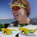 Oakley Sports Sunglasses Black Frame Blue Mirrored - Image 8