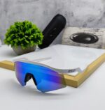 Oakley Sports Sunglasses Black Frame Blue Mirrored - Image 9