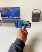 Oakley Sutro Black-Blue Polycarbonate Sport Sunglasses - Image 4