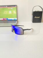 Oakley Sutro Black-Blue Polycarbonate Sport Sunglasses - Image 5