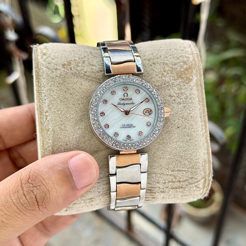 Omega-Ladymatic-Diamond-34mm-Rose-Gold-Quartz-1 Omega Ladymatic Diamond 34mm Rose Gold Quartz - Image 1