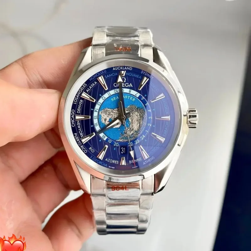 Omega-Seamaster-Co-Axial-World-Timer-Map-Dial-Automatic-1 Omega Seamaster Co-Axial World Timer Map Dial Automatic - Image 1