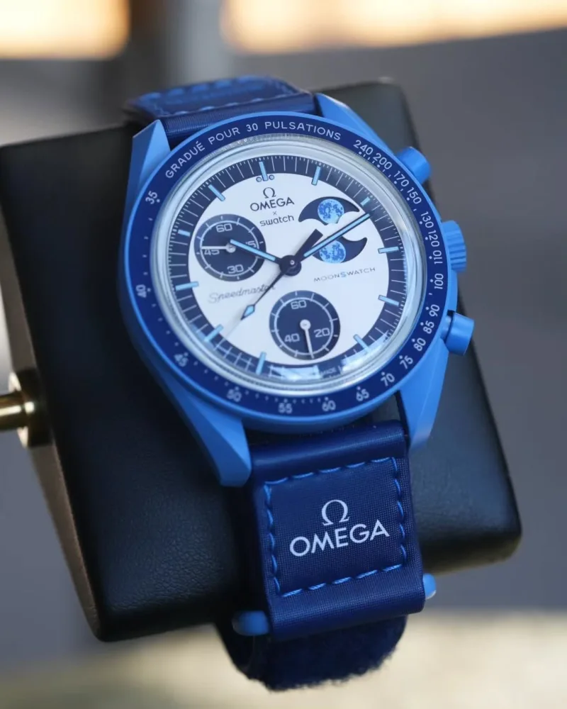 Omega-X-Swatch-MoonSwatch-Blue-42mm-Quartz-Chronograph-1 Omega X Swatch MoonSwatch Blue 42mm Quartz Chronograph - Image 1