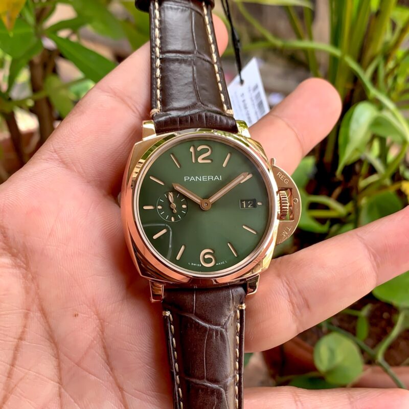 Panerai-Due-Rosegold-Green-42mm-Automatic-Chronograph-1 Panerai Due Rosegold Green 42mm Automatic Chronograph - Image 1