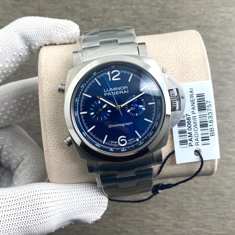 Panerai-GMT-PAM0110-Blue-Dial-44MM-Automatic-Chronograph-1 Panerai GMT PAM0110 Blue Dial 44MM Automatic Chronograph - Image 1