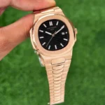 Patek Philippe 7AAA Rose Gold Black Dial Quartz 40mm