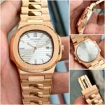 Patek Philippe 7AAA White Dial Quartz 40mm - Image 4