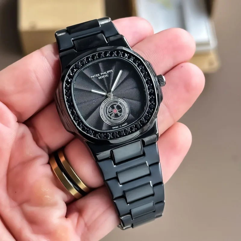 Patek-Philippe-Nautilus-Black-Stainless-Steel-Quartz-40mm-1 Patek Philippe Nautilus Black Stainless Steel Quartz 40mm - Image 1