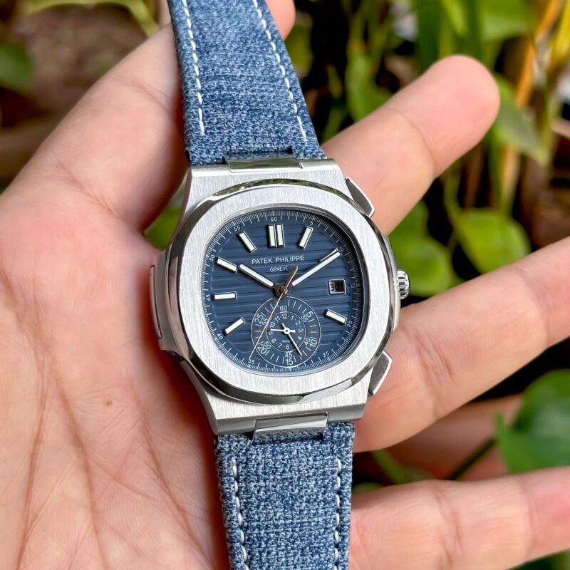 Patek-Philippe-Nautilus-Flyback-Chronograph-Sky-Blue-40mm-Automatic-1 Patek Philippe Nautilus Flyback Chronograph Sky-Blue 40mm Automatic - Image 1
