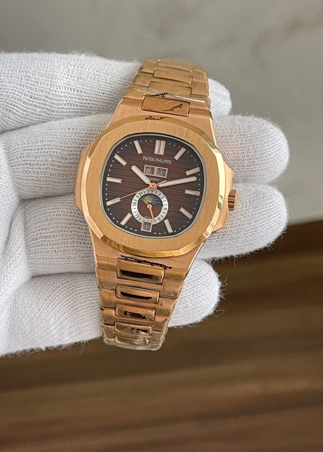 Patek-Philippe-Nautilus-Moonphase-White-Dial-Automatic-40mm-1 Patek Philippe Nautilus Moonphase White Dial Automatic 40mm - Image 1