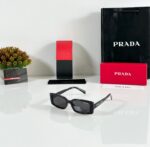 Prada 9166 Rectangular Black Sunglasses