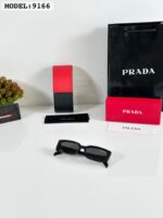 Prada 9166 Rectangular Black Sunglasses - Image 2
