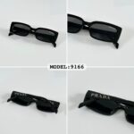 Prada 9166 Rectangular Black Sunglasses - Image 3