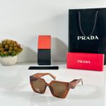 Prada 9930 Brown Square Sunglasses Plastic Frame