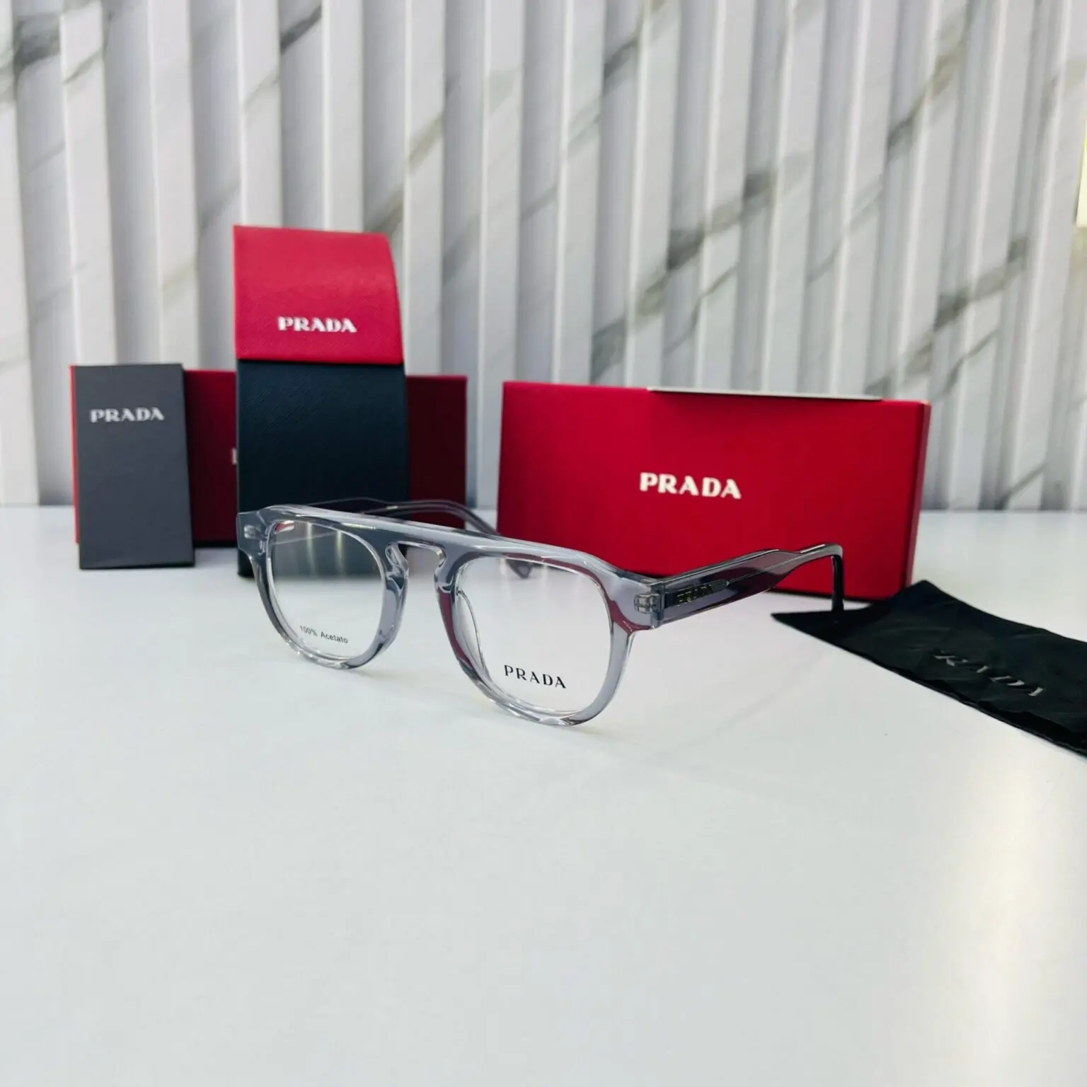 Prada-Eyeglass-C08E05-2-UV-Protection-One-Size-1 Prada Eyeglass C08E05-2 UV Protection One Size - Image 1