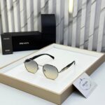Prada Geometric Sunglasses - Black Frame - UV Protected - One Size