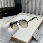 Prada Geometric Sunglasses - Black Frame - UV Protected - One Size - Image 2