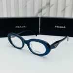Prada Oval Shape Eyeglass Women Black UV Protection
