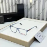 Prada Rectangle Unisex Optical Frame Black - Image 3