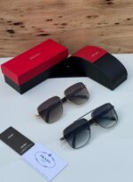 Prada Square Aviator Black-Gold Gradient Unisex - Image 10