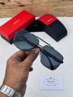 Prada Square Aviator Black-Gold Gradient Unisex - Image 2