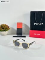 Prada Square Black-Gold Sunglasses