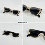 Prada Square Black-Gold Sunglasses - Image 4