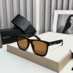 Prada Square Havana Sunglasses Black-Brown UV Protection