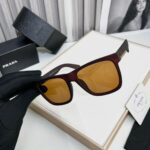 Prada Square Havana Sunglasses Black-Brown UV Protection - Image 2