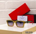 Prada Square Polarized Black-Grey Tan Sunglasses
