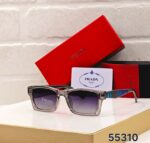 Prada Square Polarized Black-Grey Tan Sunglasses - Image 2