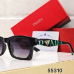 Prada Square Polarized Black-Grey Tan Sunglasses - Image 7