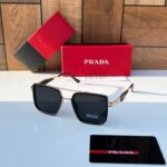 Prada Square Sunglasses Gold-Dark HD