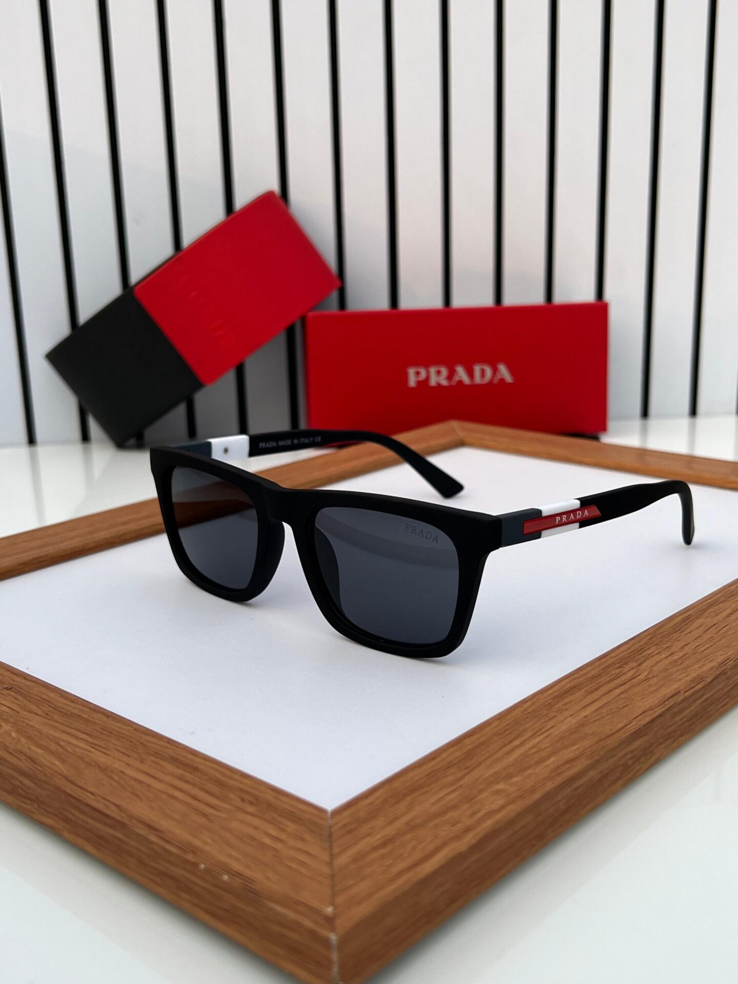 Prada-Sunglasses-Black-Grey-1 Prada Sunglasses Black Grey - Image 1