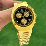 Rado 7AAA Analog Gold Black Dial Quartz 40MM