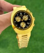 Rado 7AAA Analog Gold Black Dial Quartz 40MM