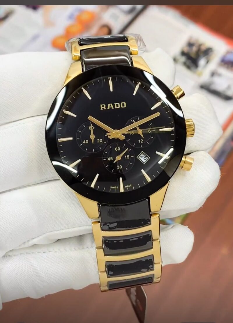 Rado-7AAA-Black-Dial-Chronograph-Quartz-40MM-1 Rado 7AAA Black Dial Chronograph Quartz 40MM - Image 1