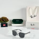 Ray-Ban 3610 Black-Brown Metal Square Sunglasses