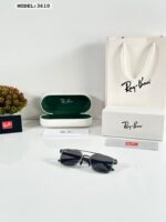 Ray-Ban 3610 Black-Brown Metal Square Sunglasses - Image 3