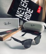 Ray-Ban Clubmaster Black-Dark Polarized Metal - Image 3