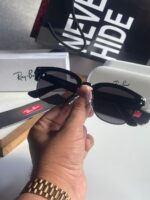 Ray-Ban Clubmaster Black-Dark Polarized Metal - Image 7