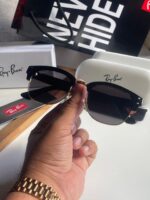 Ray-Ban Clubmaster Black-Dark Polarized Metal - Image 9