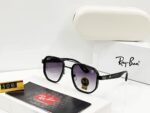 Ray-Ban Flat-Top Sunglasses Black-Grey - Image 5