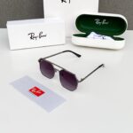 Ray-Ban Hexagonal Gray Metal Sunglasses