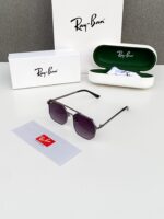 Ray-Ban Hexagonal Gray Metal Sunglasses