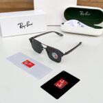 Ray-Ban Matt Black Square Polarized Sunglasses