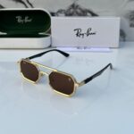 Ray-Ban Octagon Sunglasses Gold-Black Brown
