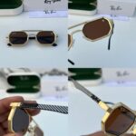 Ray-Ban Octagon Sunglasses Gold-Black Brown - Image 2