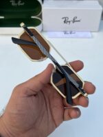 Ray-Ban Octagon Sunglasses Gold-Black Brown - Image 3